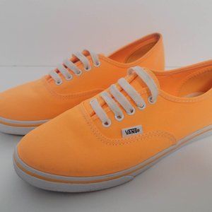 VANS Authentic Lo Pro Sneakers Shoes Neon Orange Women 7.5 Mens 6